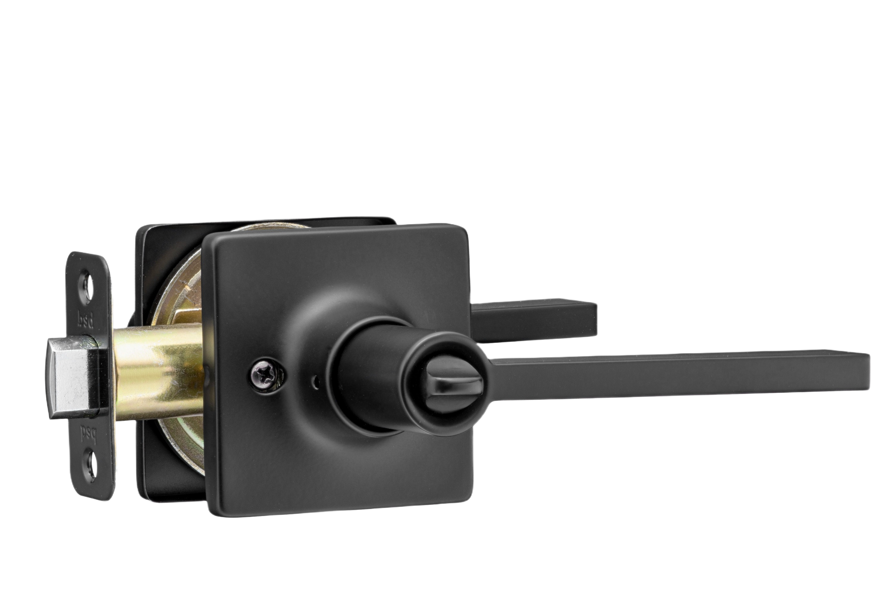 Black Square Rose Lever Handle Style 1