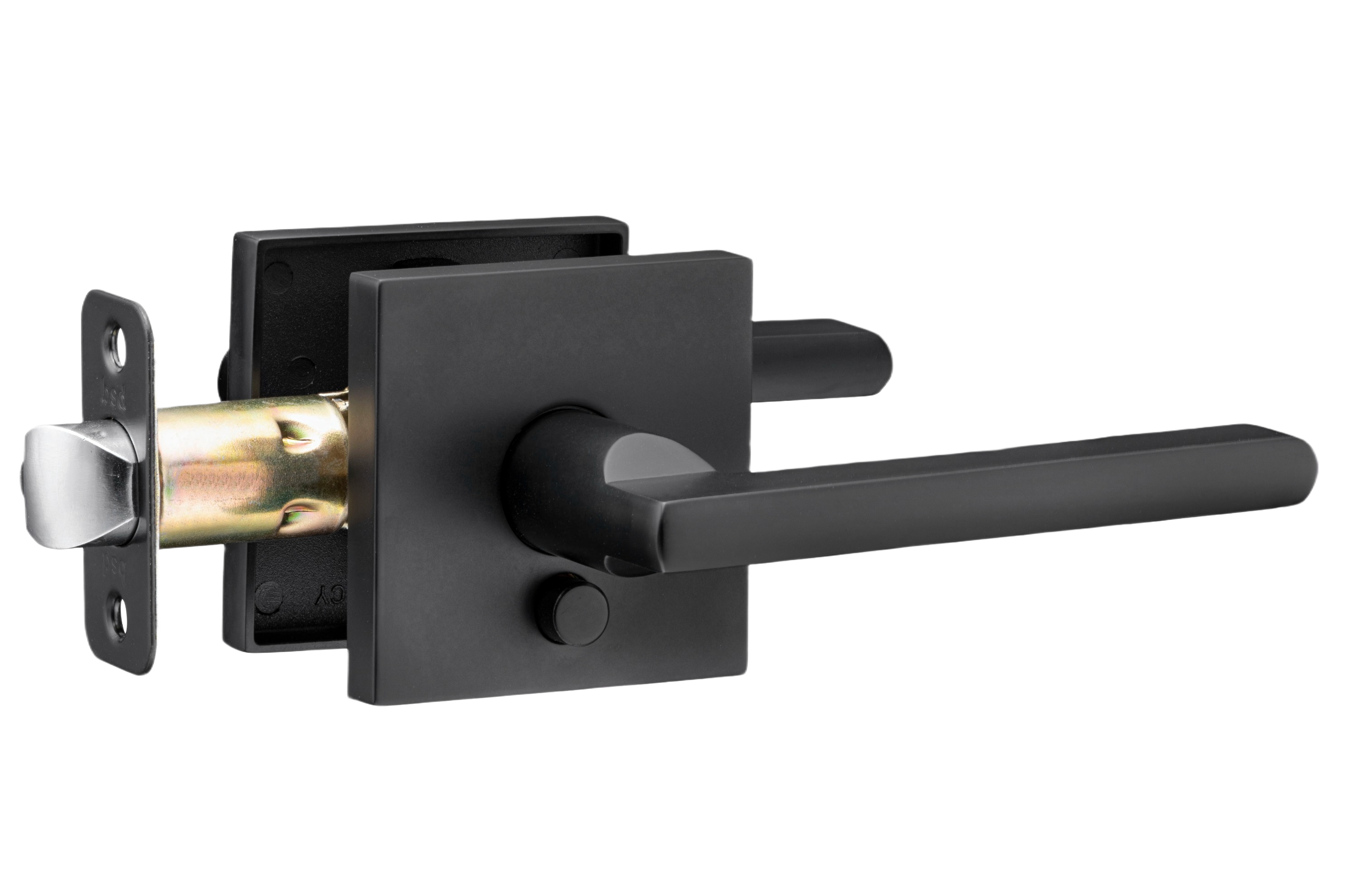 Black Square Rose Lever Handle Style 2