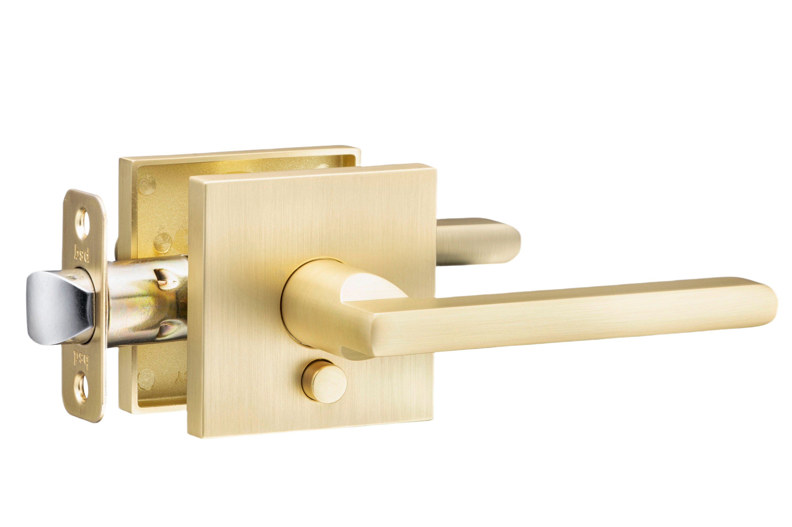 Brass Square Rose Lever Handle