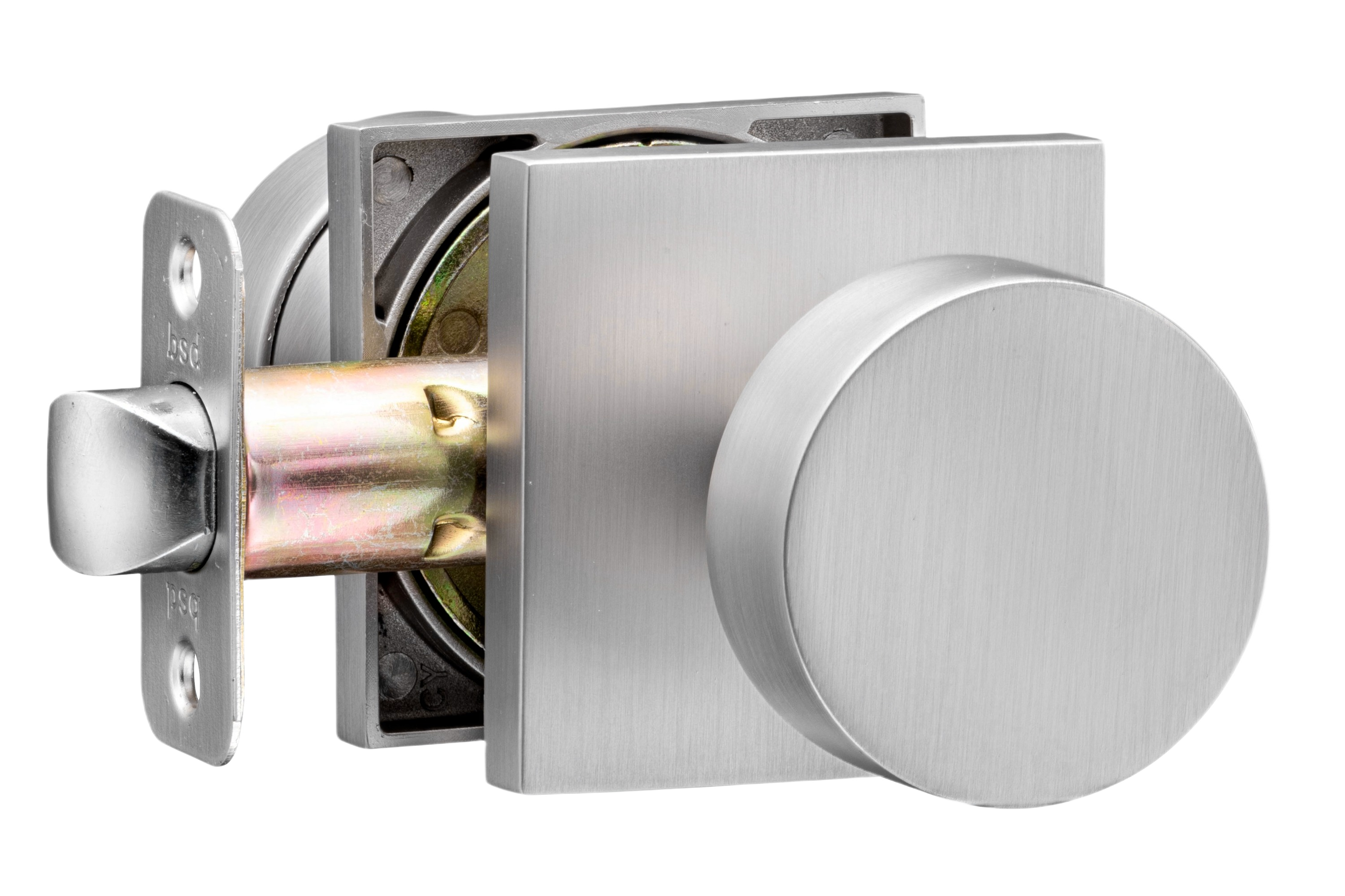 Chrome Square Knob Set