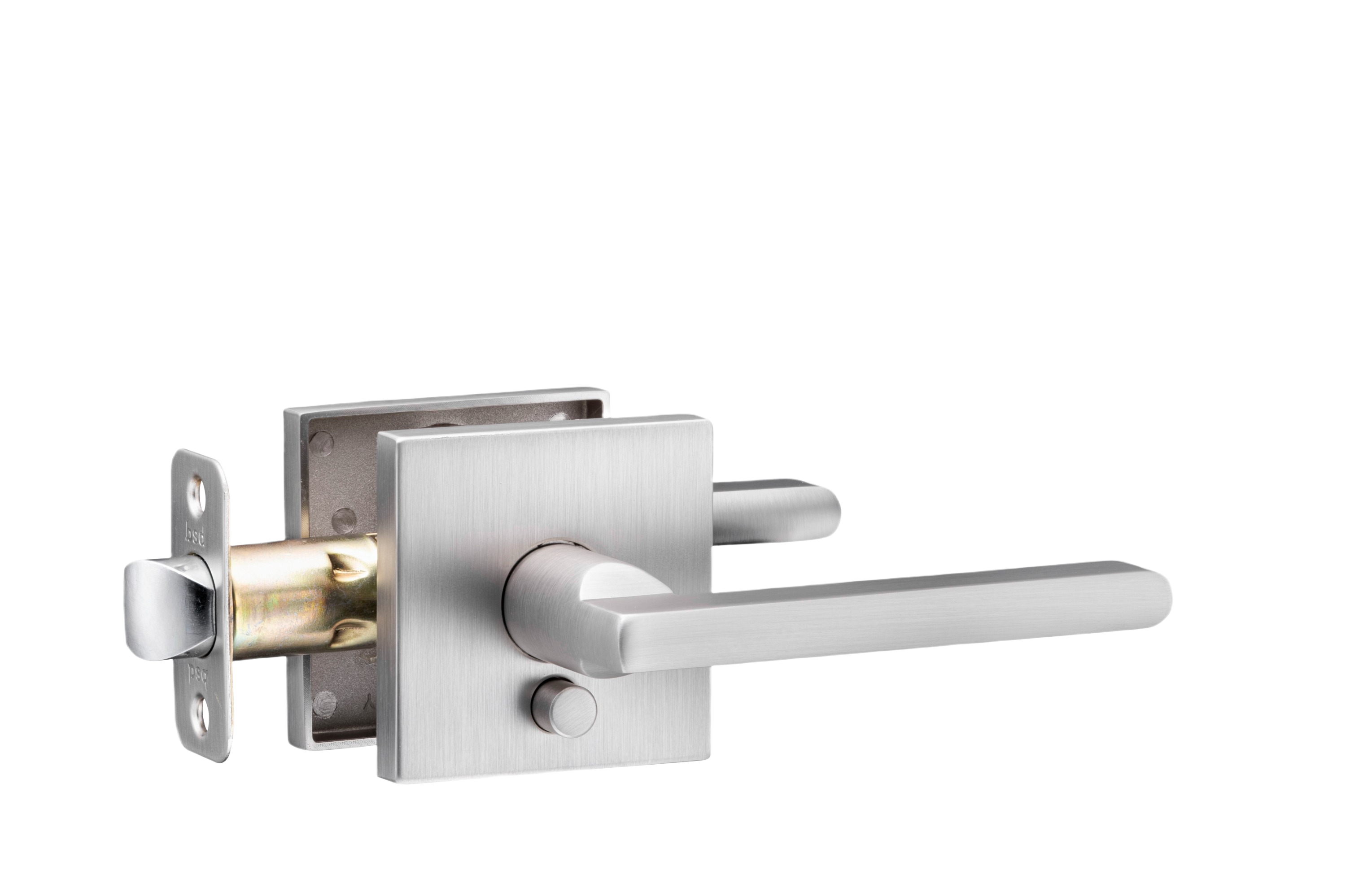 Chrome Square Rose Lever Handle